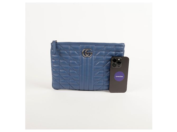 Gucci Pochette GG Marmont Blu - vista 18