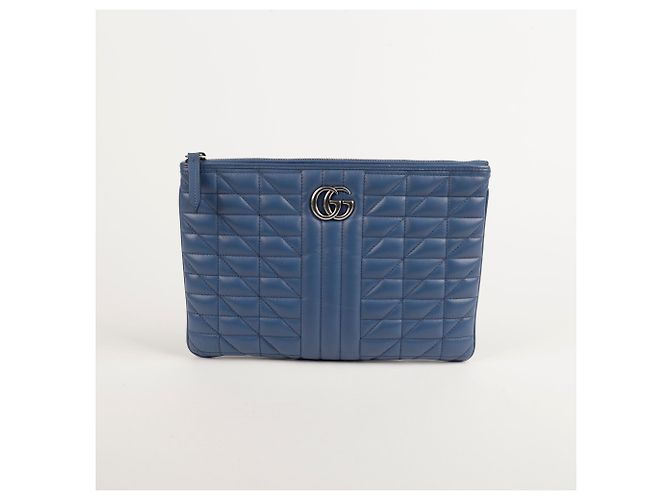Gucci Pochette GG Marmont Blu - vista 2