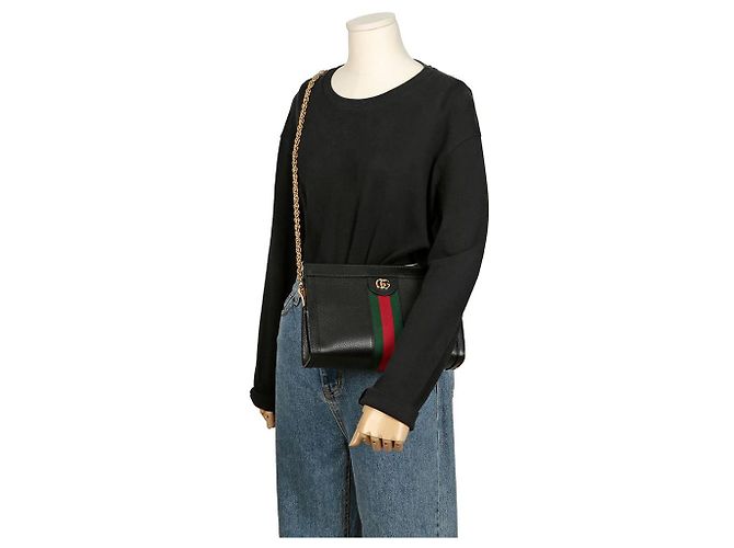 Gucci Borsa a Spalla e Crossbody Ophidia Small Nero - vista 9