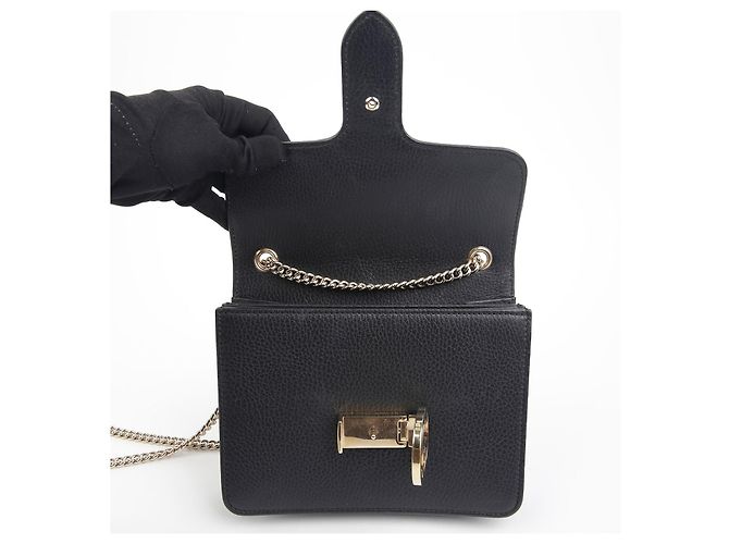 Gucci Borsa a tracolla con catena intrecciata Nero - vista 10