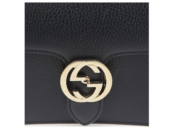 Gucci Borsa a tracolla con catena intrecciata Nero - vista 3
