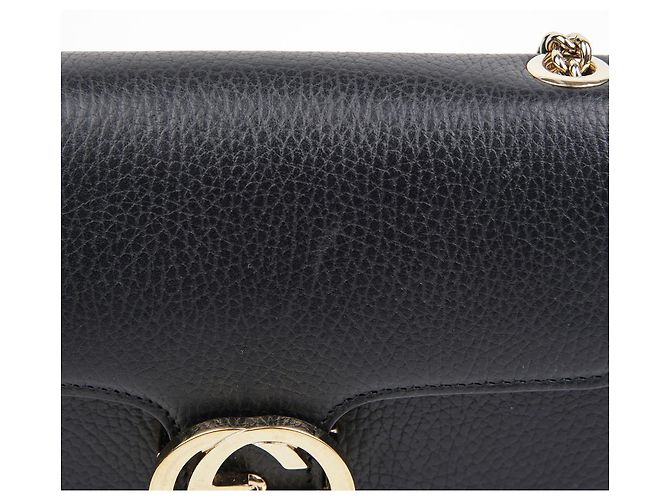 Gucci Borsa a tracolla con catena intrecciata Nero - vista 4