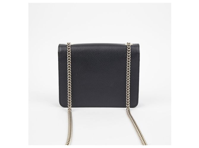 Gucci Borsa a tracolla con catena intrecciata Nero - vista 5