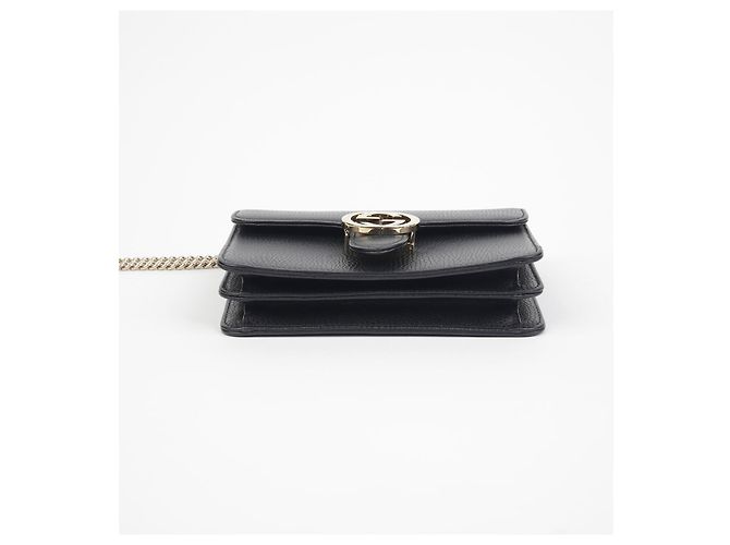 Gucci Borsa a tracolla con catena intrecciata Nero - vista 8