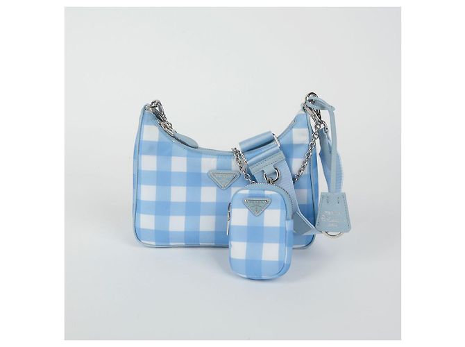 Prada Borsa a spalla hobo Multi Riedizione Blu - vista 2