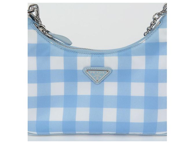Prada Borsa a spalla hobo Multi Riedizione Blu - vista 3