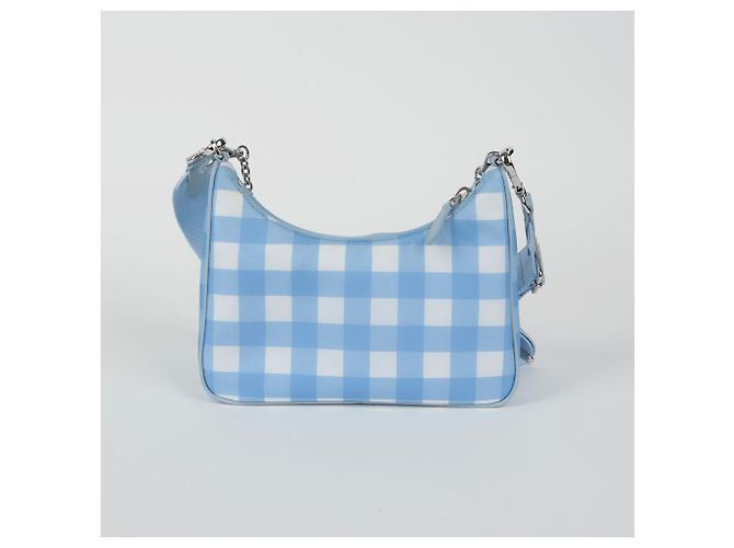 Prada Borsa a spalla hobo Multi Riedizione Blu - vista 4