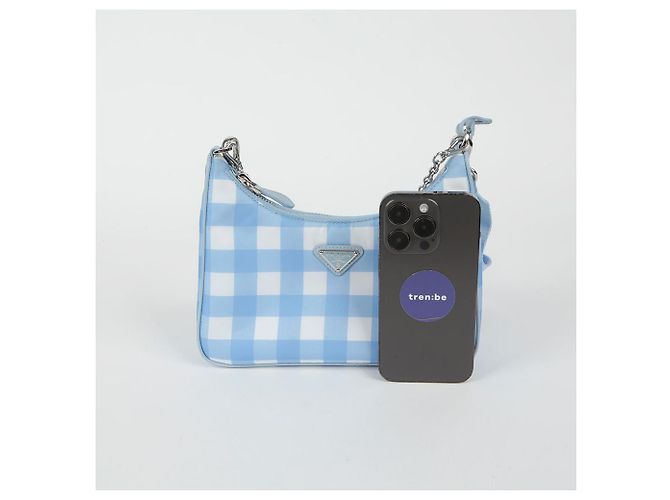 Prada Borsa a spalla hobo Multi Riedizione Blu - vista 9