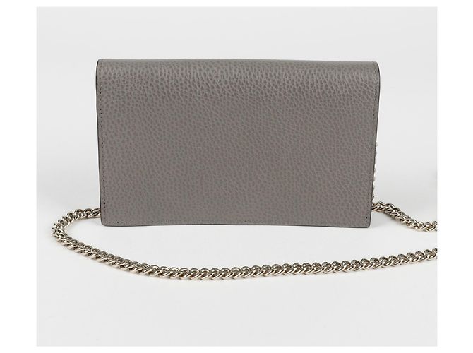 Gucci Carteira mini corrente entrelaçada crossbody Marrom - vista 4