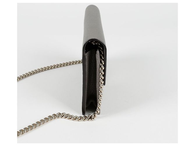 Gucci Carteira mini corrente entrelaçada crossbody Marrom - vista 5
