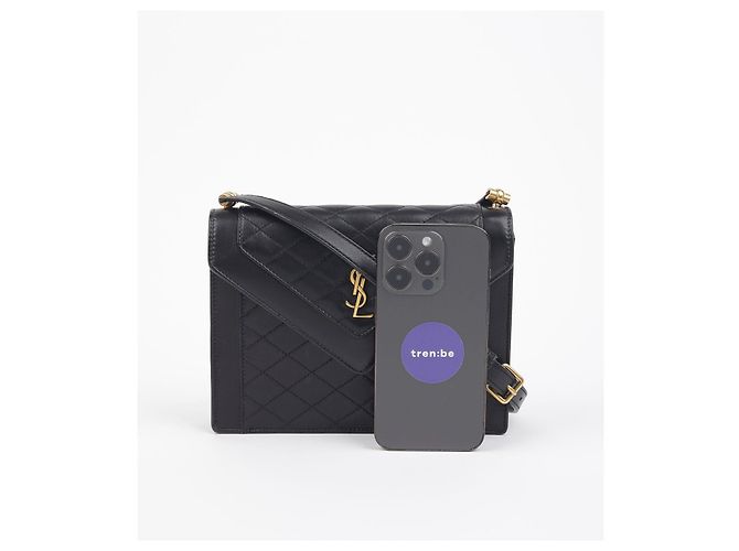 Saint Laurent Borsa a tracolla incrociata Gaby Mini Shachel Nero - vista 11