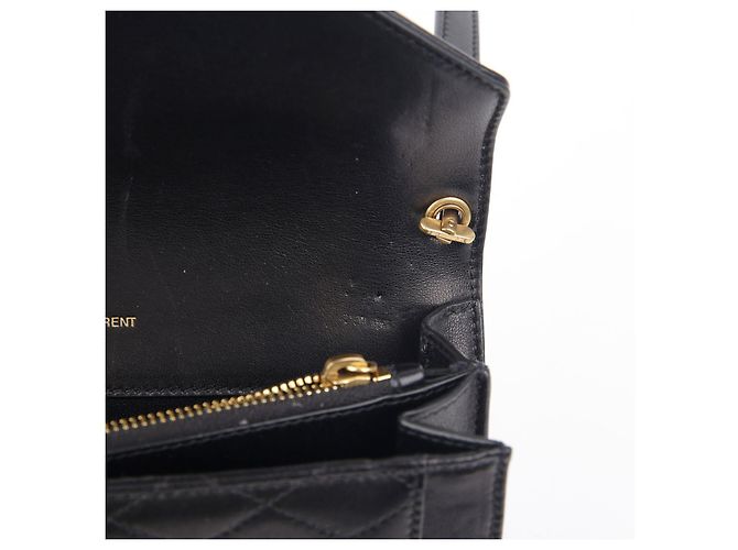 Saint Laurent Borsa a tracolla incrociata Gaby Mini Shachel Nero - vista 14