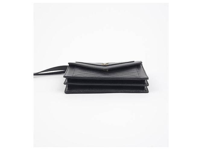 Saint Laurent Borsa a tracolla incrociata Gaby Mini Shachel Nero - vista 7