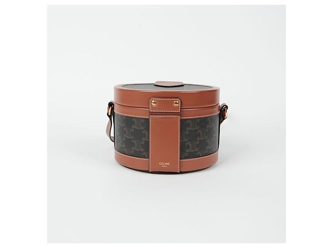 Triomphe Céline Borsa a Spalla Tambour Medium Marrone - vista 3