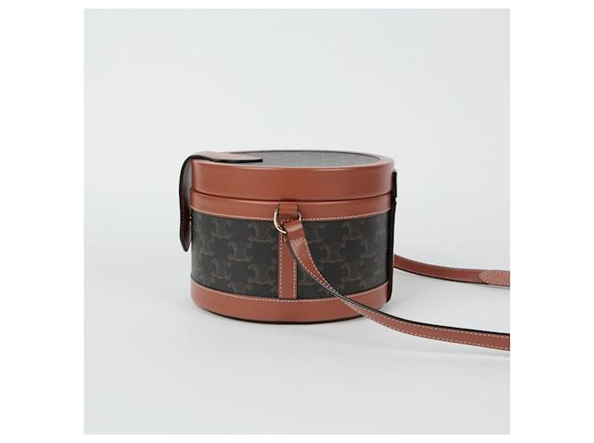 Triomphe Céline Borsa a Spalla Tambour Medium Marrone - vista 5