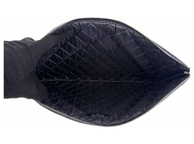 Chanel Clutch Grande Metal Boy Blu - vista 13
