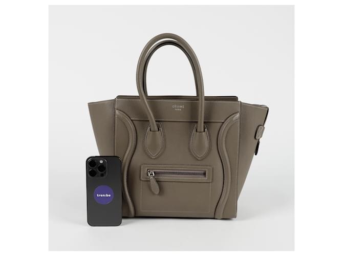 Luggage Céline Reise Micro Tote Tasche Braun - Ansicht 11