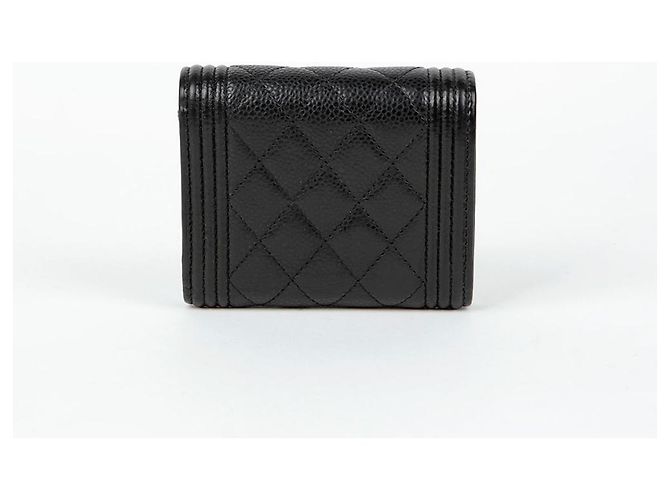 Boy Chanel Portafoglio Ragazzo in Pelle di Caviale Nero - vista 4