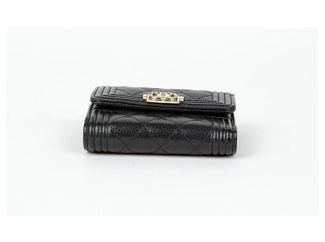 Boy Chanel Portafoglio Ragazzo in Pelle di Caviale Nero - vista 6