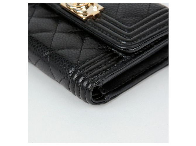 Boy Chanel Portafoglio Ragazzo in Pelle di Caviale Nero - vista 7