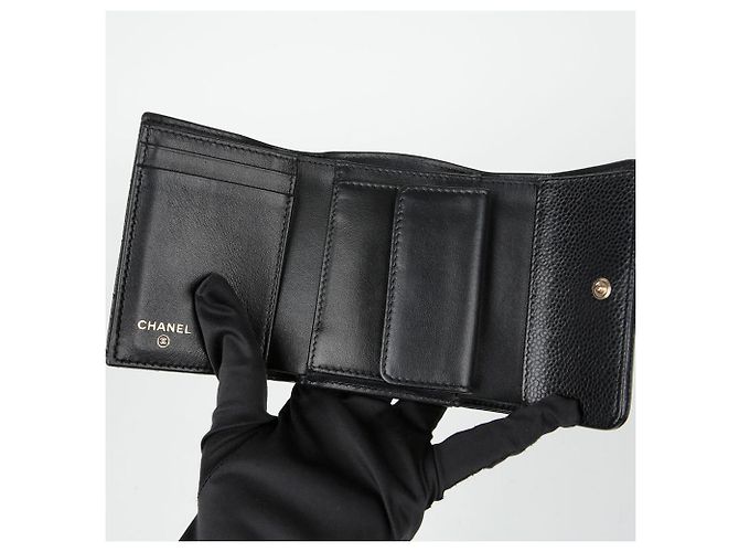 Boy Chanel Portafoglio Ragazzo in Pelle di Caviale Nero - vista 8