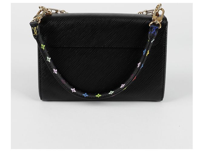 Louis Vuitton Borsa a Spalla Slim Twist MM Murakami di LV TM Nero - vista 4