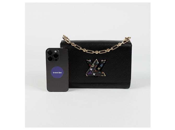 Louis Vuitton Borsa a Spalla Slim Twist MM Murakami di LV TM Nero - vista 7