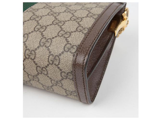 Gucci Borsa a tracolla Ophidia Small Chain Marrone - vista 7