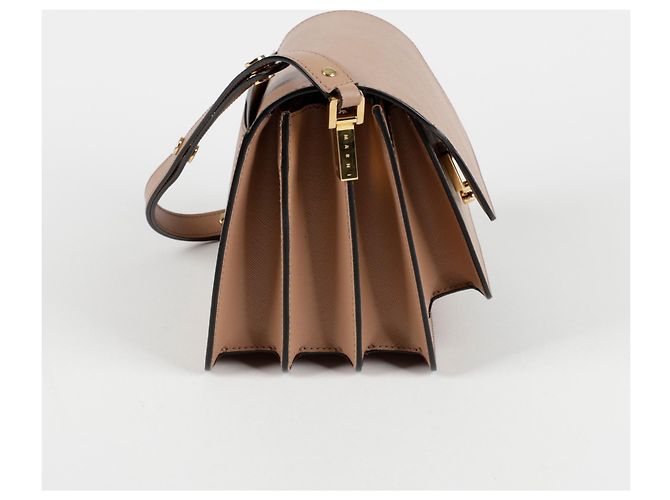 Marni Borsa a Spalla Crossbody Medium Trunk Marrone - vista 4