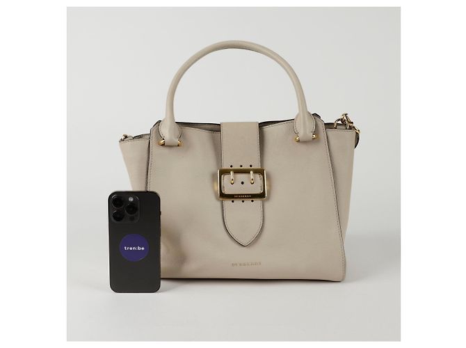 Burberry Buckle Medium Tote Schultertasche Weiß - Ansicht 15