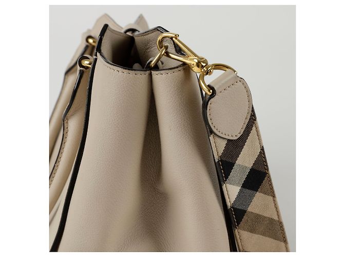 Burberry Buckle Medium Tote Schultertasche Weiß - Ansicht 5