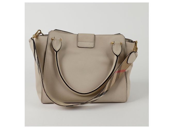 Burberry Buckle Medium Tote Schultertasche Weiß - Ansicht 7