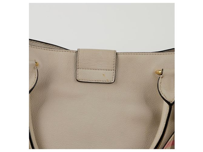 Burberry Buckle Medium Tote Schultertasche Weiß - Ansicht 8