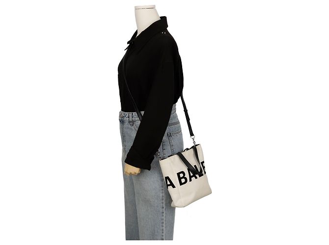 Balenciaga Logo-Canvas-Shopper-Tasche Weiß - Ansicht 15