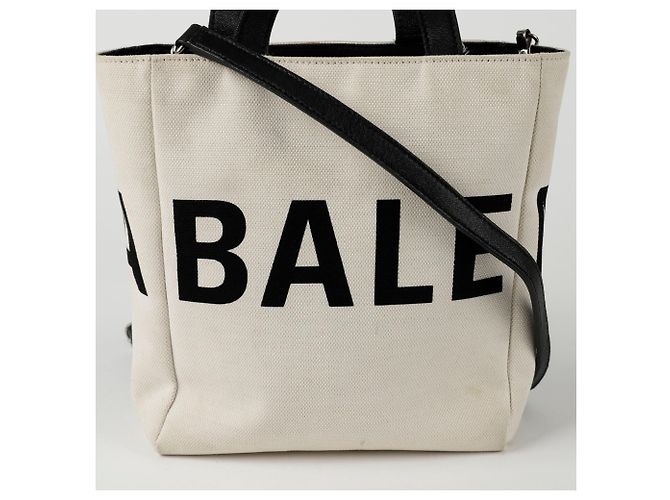Balenciaga Logo-Canvas-Shopper-Tasche Weiß - Ansicht 2