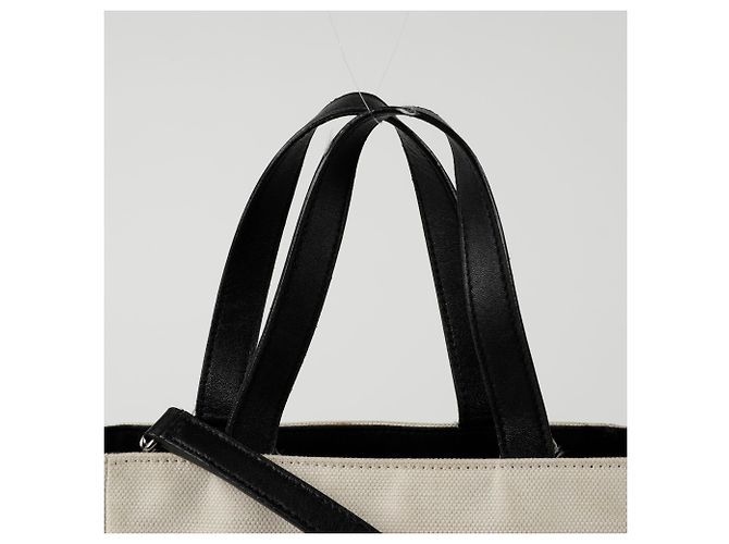 Balenciaga Logo-Canvas-Shopper-Tasche Weiß - Ansicht 4