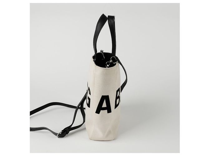 Balenciaga Logo-Canvas-Shopper-Tasche Weiß - Ansicht 7