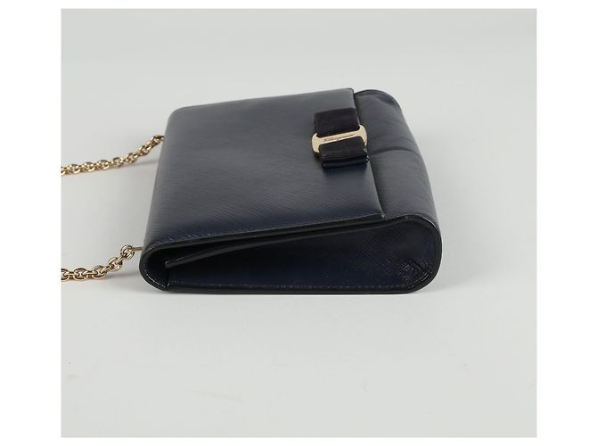 Salvatore Ferragamo Borsa a tracolla Genie Bar Blu - vista 5