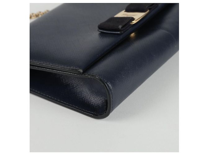 Salvatore Ferragamo Borsa a tracolla Genie Bar Blu - vista 6