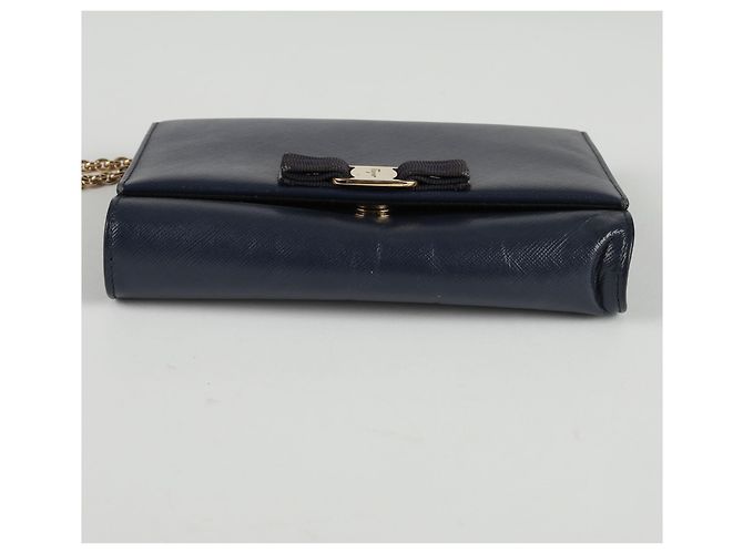 Salvatore Ferragamo Borsa a tracolla Genie Bar Blu - vista 7