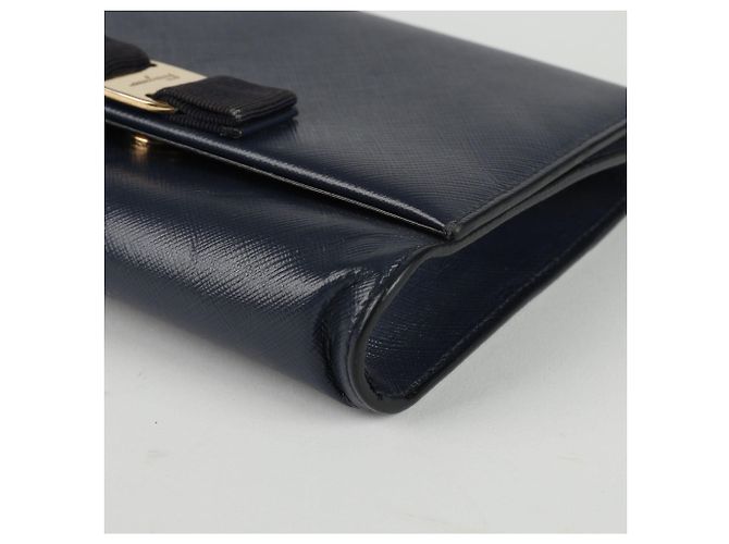 Salvatore Ferragamo Borsa a tracolla Genie Bar Blu - vista 8