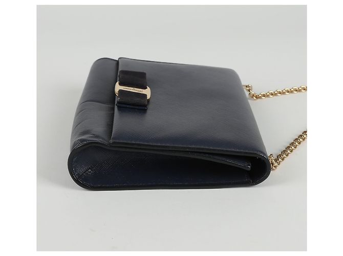 Salvatore Ferragamo Borsa a tracolla Genie Bar Blu - vista 9