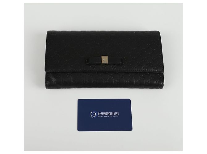 Gucci Sima Bogenklappen-Langgeldbörse Schwarz - Ansicht 10