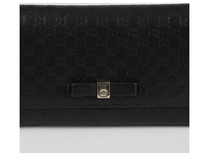 Gucci Sima Bogenklappen-Langgeldbörse Schwarz - Ansicht 2