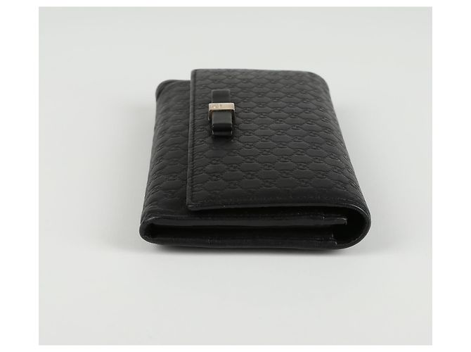 Gucci Sima Bogenklappen-Langgeldbörse Schwarz - Ansicht 7