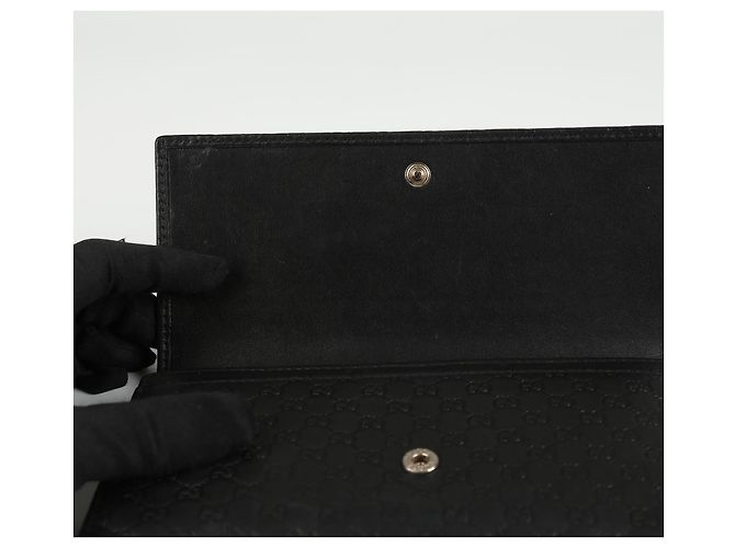 Gucci Sima Bogenklappen-Langgeldbörse Schwarz - Ansicht 8