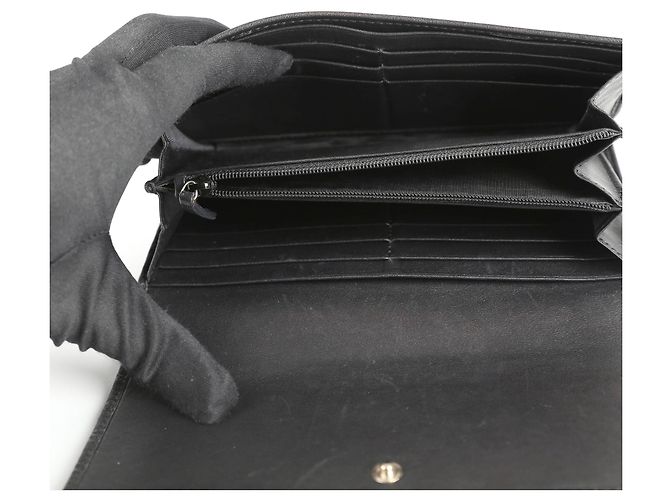 Gucci Sima Bogenklappen-Langgeldbörse Schwarz - Ansicht 9