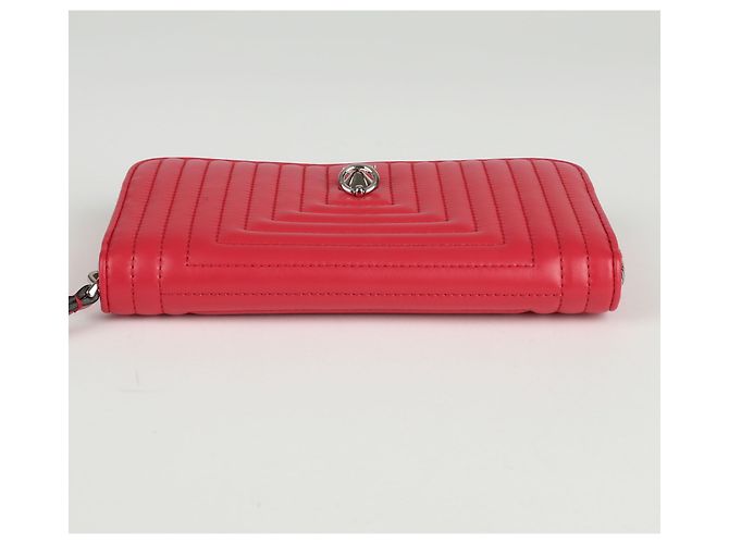 Fendi Portafoglio lungo rotondo con zip Rosso - vista 5