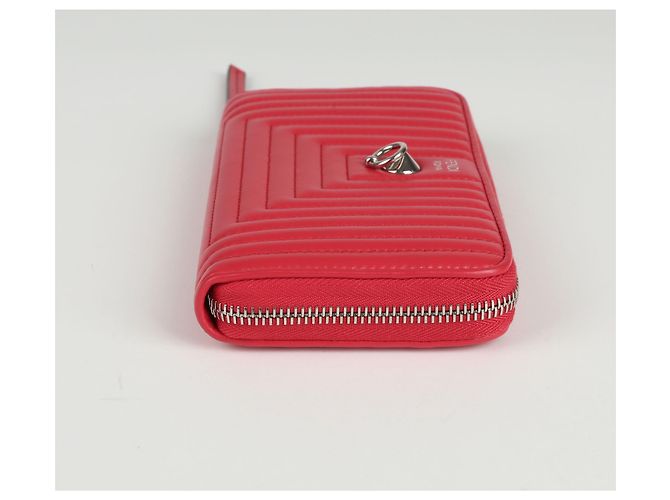 Fendi Portafoglio lungo rotondo con zip Rosso - vista 6
