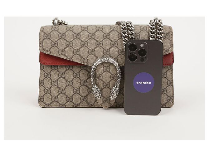 Gucci Borsa a Spalla Piccola Dionysus Rosso - vista 11